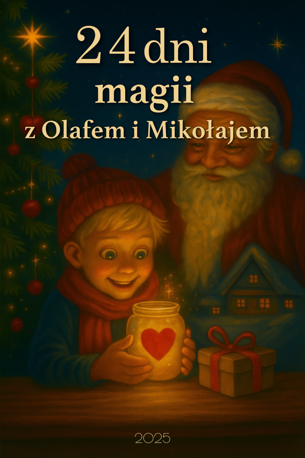 okładka e book 24 dni magii z olafem i mikołajem
